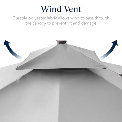 9x12ft LED Cantilever Patio Umbrella w