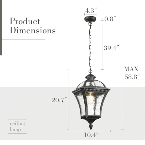 20.7" Outdoor Pendant Light
