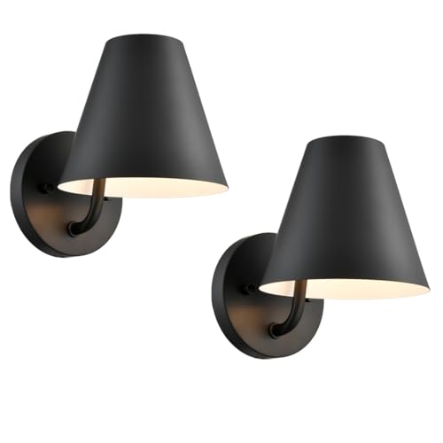 Industrial Wall Sconces with Metal Barn Wall Lights Set of 2 (2 Count)