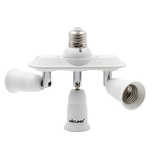 Light Socket Splitter 3 Way Adapter