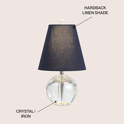 Goddard 16" Crystal Ball Orb Metal LED Table Lamp