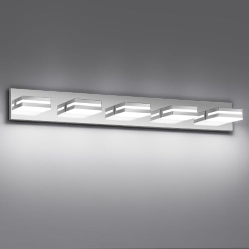 Modern LED Stainless Steel Chrome Acrylic Bathroom Lights Fixtures 5