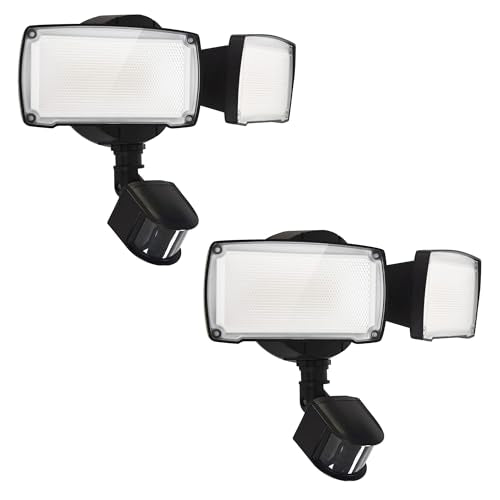 2 Pack 19W LED Flood Light Motion Sensor Outdoor