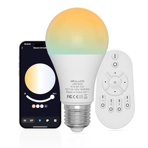LED Remote Control Light Bulbs 60 Watt Equivalent