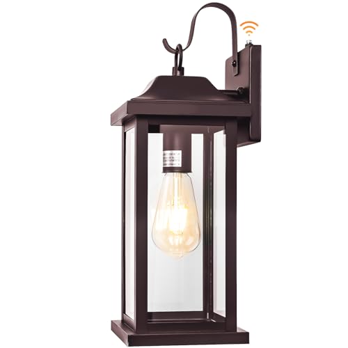 Dusk to Dawn Porch Light Outdoor Bronze 17 Inch