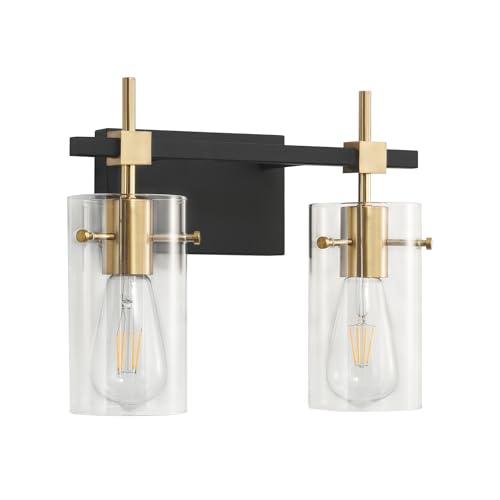 Vintage Vanity Light Fixtures Wall Light for Bathroom Over Mirror Light with Glass Shade Light Fixtures