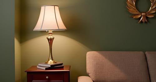 38001A Collapsible Traditional Handsewn Bell Shape Spider Construction Lamp Shade in Wheat