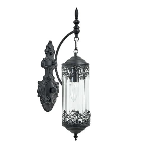 Antique Gothic Glass Wall Sconce for Bedroom