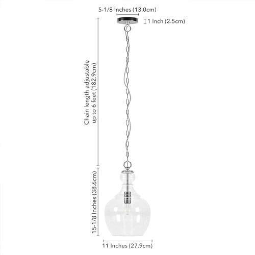 11" Pendant Light Fixture with 6' Adjustable Cord