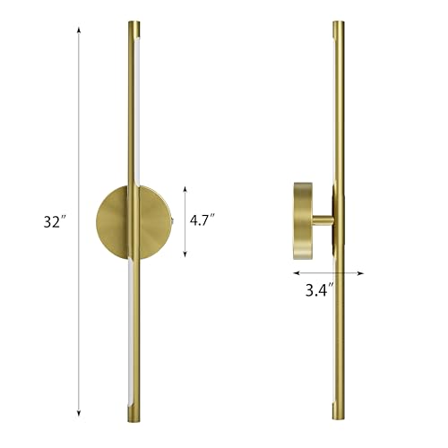 32" Battery Operated Wall Sconce Set of 2