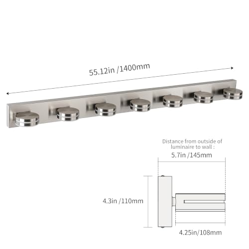 Modern Bathroom Light Fixtures Over Mirror 7 Light Vanity Light