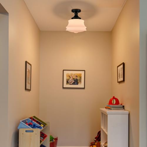 Black Schoolhouse Ceiling Light
