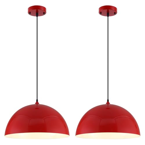 Red Large Pendant Light 2 Packs