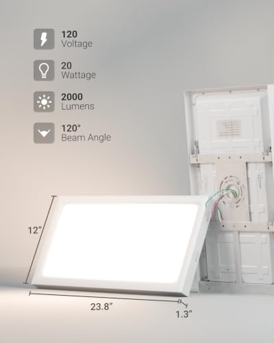 Sunco 6 Pack 1x2 LED Flat Panel Lights (6 Count)