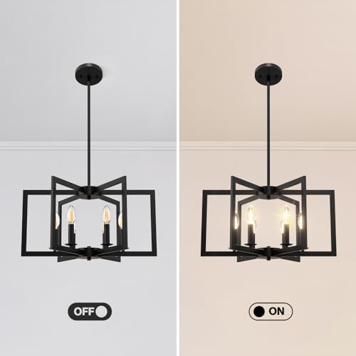 Modern Black Chandelier (6 Count)