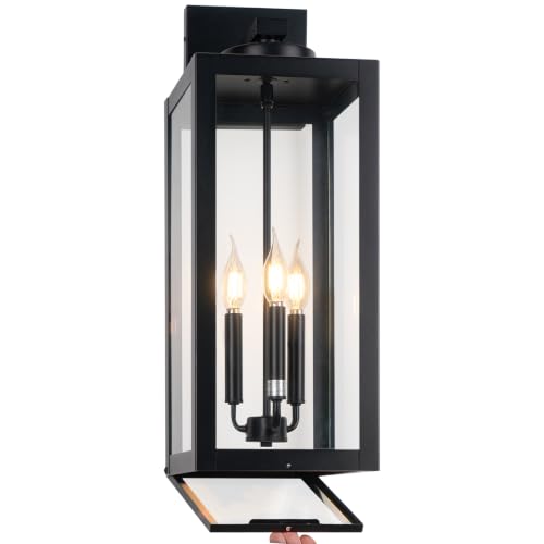 24" Extra Large Outdoor Wall Lights Closed Bottom 3