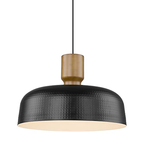 Large Industrial Pendant Light Fixtures 18.1inch Ceiling Hanging Lamp with Hammered Metal Shade