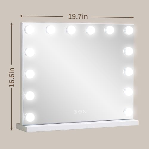 Vanity Mirror with Lights Lighted Makeup Mirror with Dimmable LED Bulbs