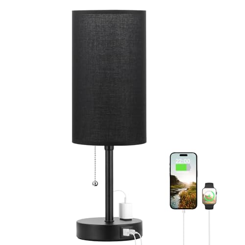 17in Bedside Table Lamp for Bedroom