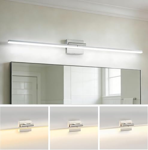 47.3 Inch Vanity Light Bar Over Mirror Nickel Rotatable 3CCT