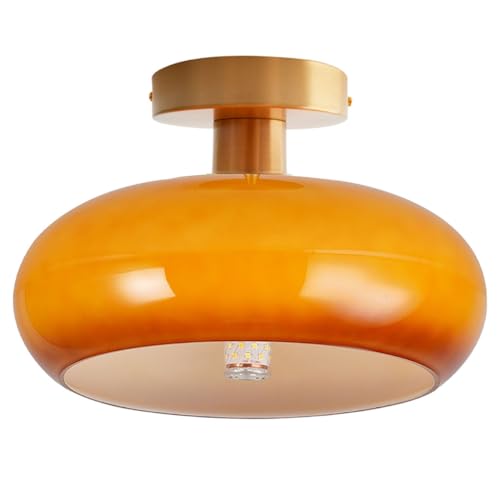 Modern Glass Flush Mount Ceiling Light