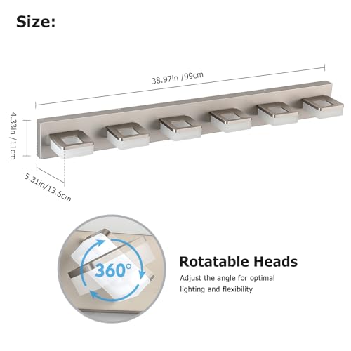 Brushed Nickel Vanity Lights for Bathroom 6