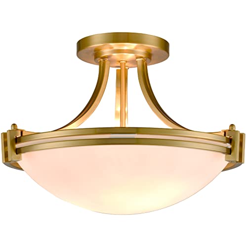 Modern Gold Semi Flush Mount Ceiling Light