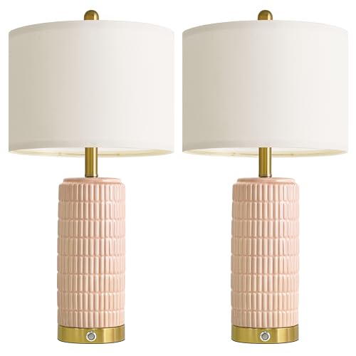 25'' Table Lamps Set of 2 for Bedroom with 3 (2 Count)