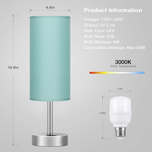 Teal Touch Table Lamp for Bedroom
