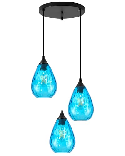 Blue 3 Light Pendant Lighting