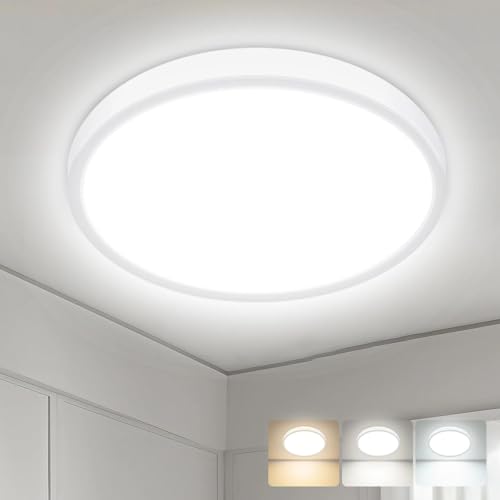 15.8INCH Big Dimmable Flush Mount Ceiling Light Fixture White