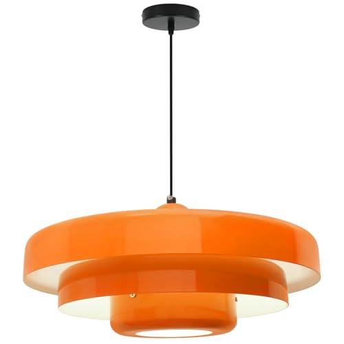 Mid Century Modern Orange Pendant Light