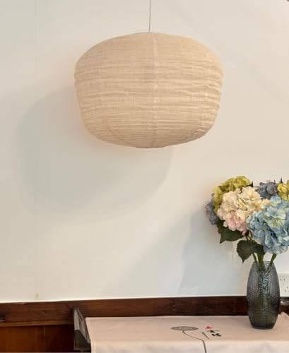 Large fabric lampshade Beige Hanging 20INCH Linen Pendant Lamp shade Can replace paper lanterns