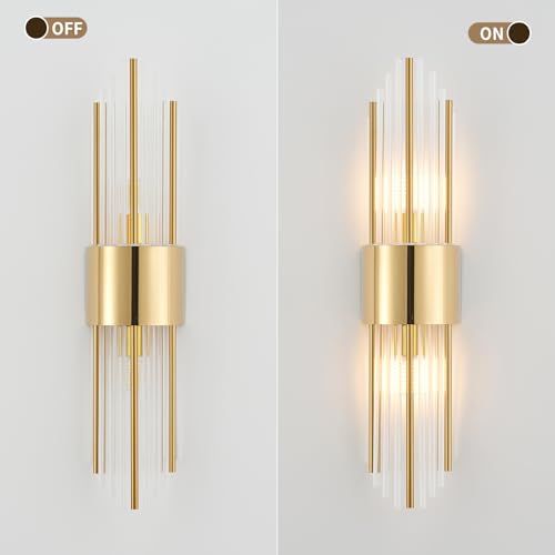 Modern Gold Crystal Wall Sconce