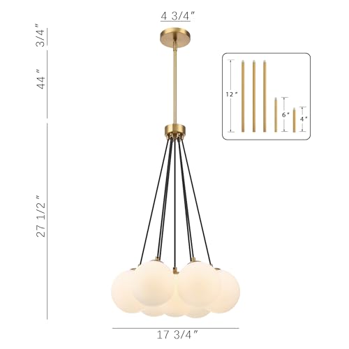 Modern Sputnik Glass Chandelier