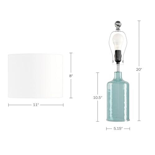 Table Lamp Fillable Clear Glass Lamp with Open Base