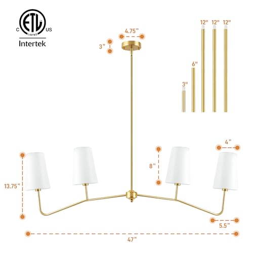 47" Modern Linear Chandelier