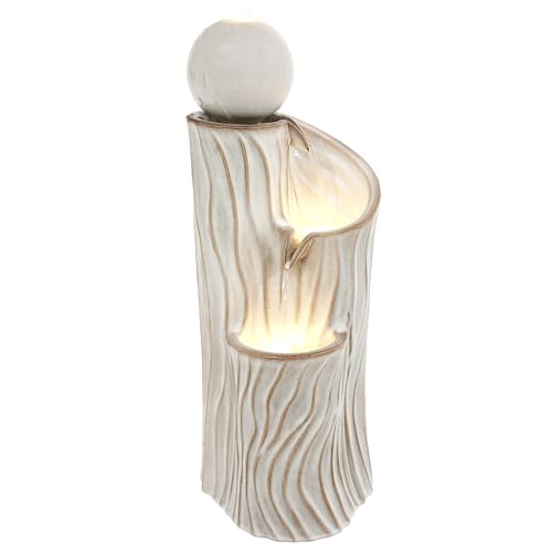 32"Ceramic 3 Tier Sphere Outdoor Water Fountain