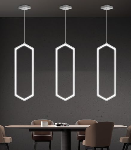 Ring Dimmable Pendant Lighting Adjust LED Mini Chandelier Ceiling Light Fixtures for Kitchen Island Dining Room Living Room Bedroom Hallway Silver