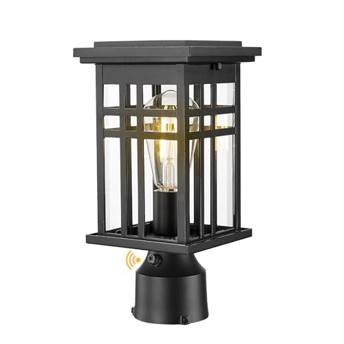 12.2 Inch Lamp Posts Outdoor Lighting with Clear Glass