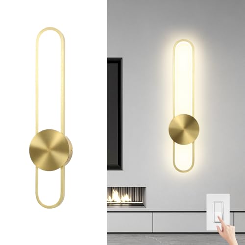 Modern Wall Sconce 4000K Dimmable LED Wall Light Fixture