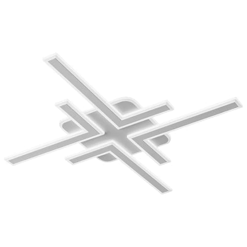 Modern LED Ceiling Lihgt with Remote Control Sputnik Flush Mount Ceiling Light Fixture 3 Color Dimmable White Chandelier for Kitchen Dining Room Living Room Bedroom
