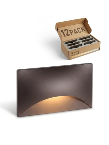 12 Pack 5CCT 120V LED Step Lights (12 Count)