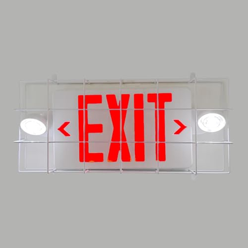 Exit Sign Combo with Wire Cage