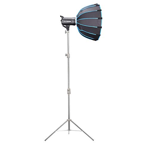 SL 60W Kit with Softbox and 2.8M Stainless Steel Light Stand LED Video Light 5600K Studio Continuous Lamp Bowens Mount Wirelessly Adjust Photo Lights for YouTube
