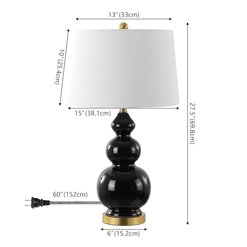 Bowen 27.5" Ceramic Triple Gourd Table Lamp