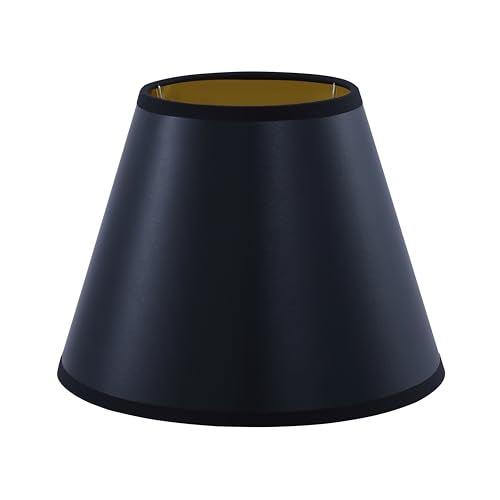 56052 Empire Uno Lamp Shade in Black with Gold Inside Washi Paper