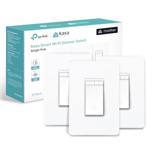 Kasa Matter Smart Dimmer Switch (3 Count)
