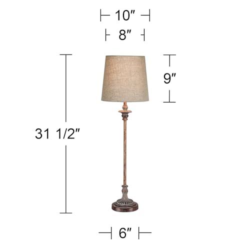 Bentley 31 1 2" Large Buffet Table Lamps Set of 2 Weathered Bronze (2 Count)