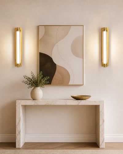 Set of 2 Modern Gold Wall Sconces (2 Count)